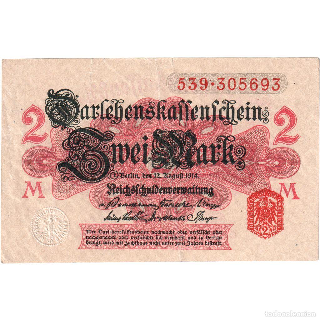 Billetes extranjeros: [#1185254] Alemania, 2 Mark, 1914-08-12, BC