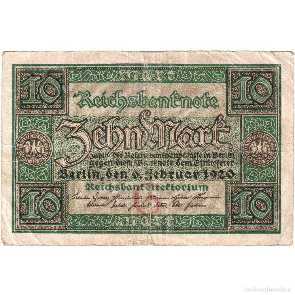 Billetes extranjeros: [#1185259] Alemania, 10 Mark, 1920-02-06, BC