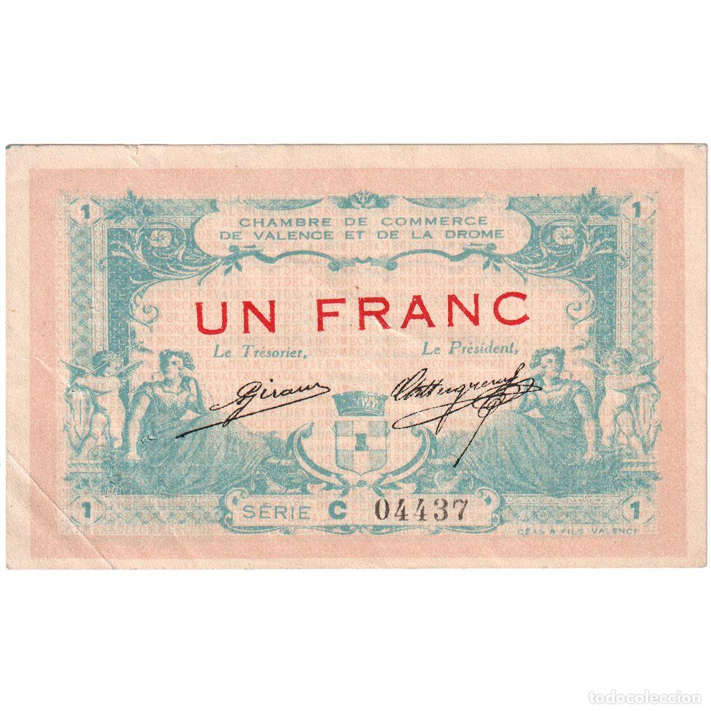 Billetes extranjeros: [#1185267] Francia, Valence, 1 Franc, 1915-02-23, SERIE C, MBC