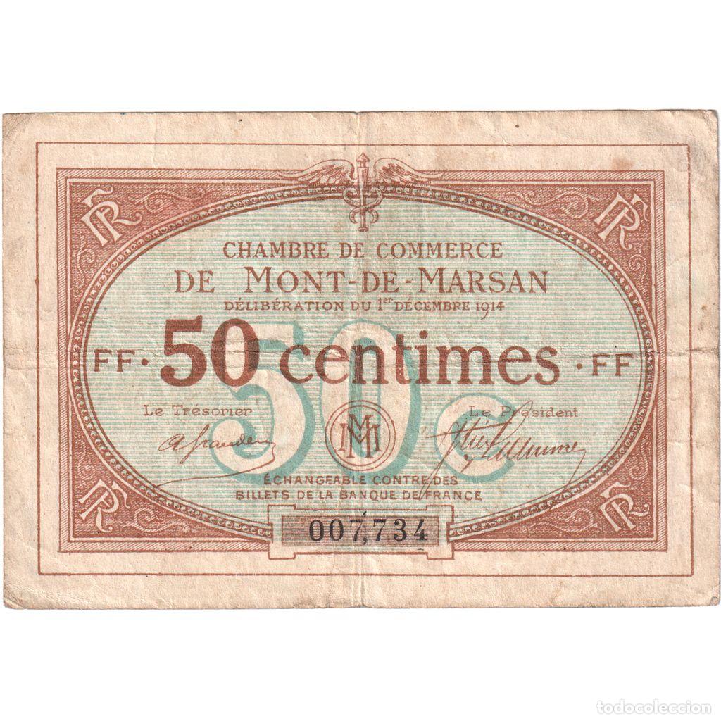 Billetes extranjeros: [#1185269] Francia, Mont-de-Marsan, 50 Centimes, 1914-12-01, BC