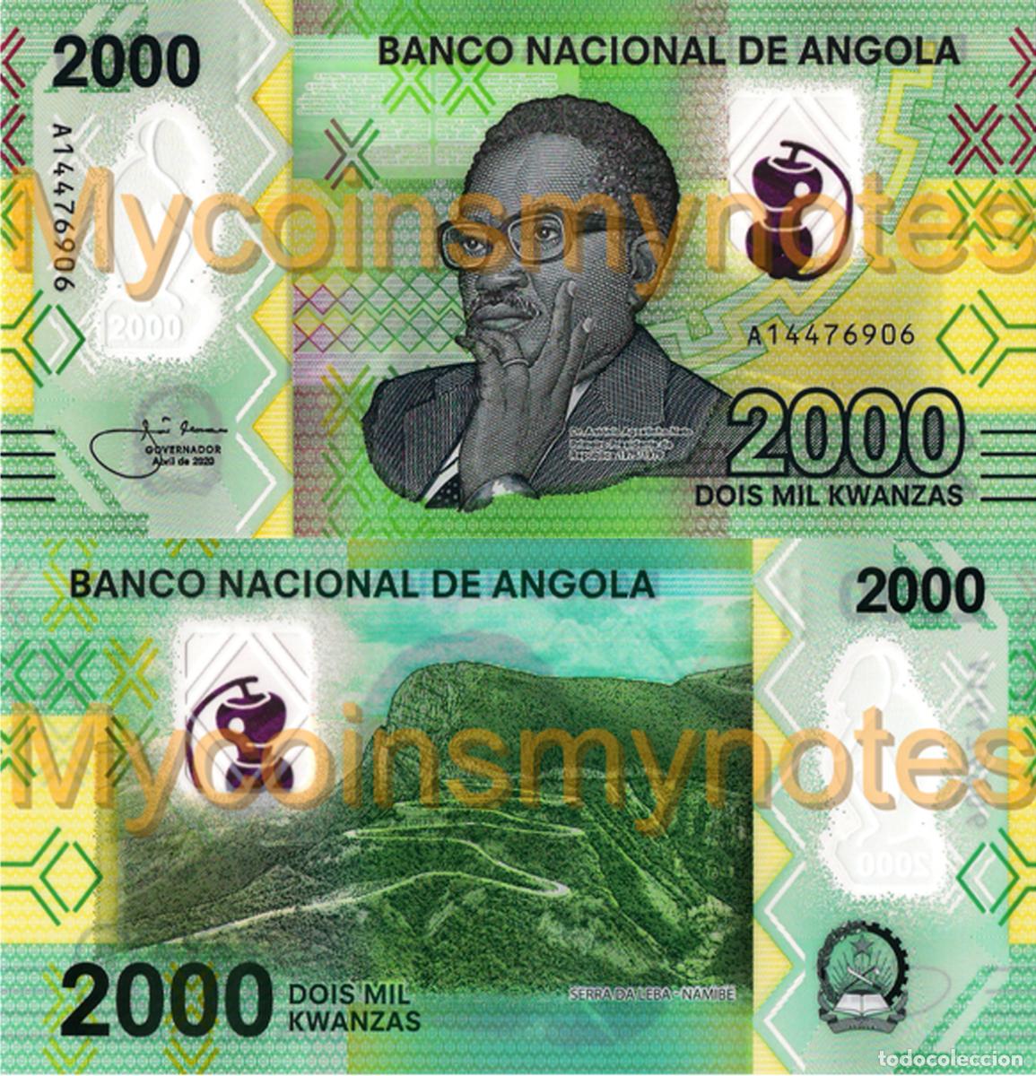 Billetes extranjeros: ANGOLA 2000 Kwanzas, Prefix A, 2020, Leba Mountain in Namibe, New Polymer, UNC