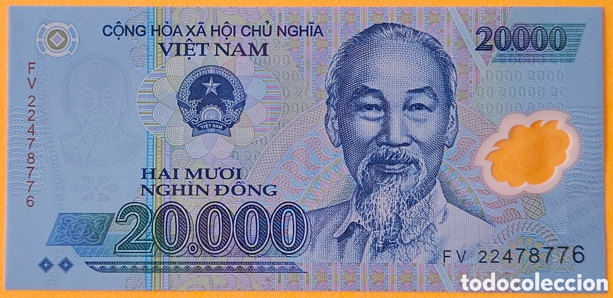 Billetes extranjeros: VIETNAM, 20000 DONG, 2022. SC. PLANCHA.