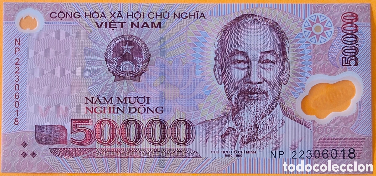 Billetes extranjeros: VIETNAM, 50000 DONG, 2023. SC. PLANCHA.