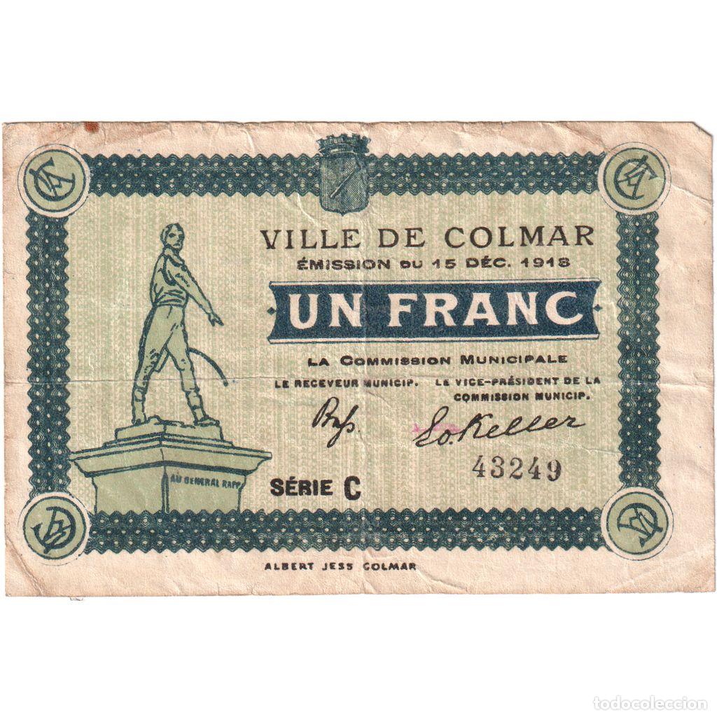 Billetes extranjeros: [#1185293] Francia, 1 Franc, 1918-12-15, SERIE C, BC, Pirot:68-69