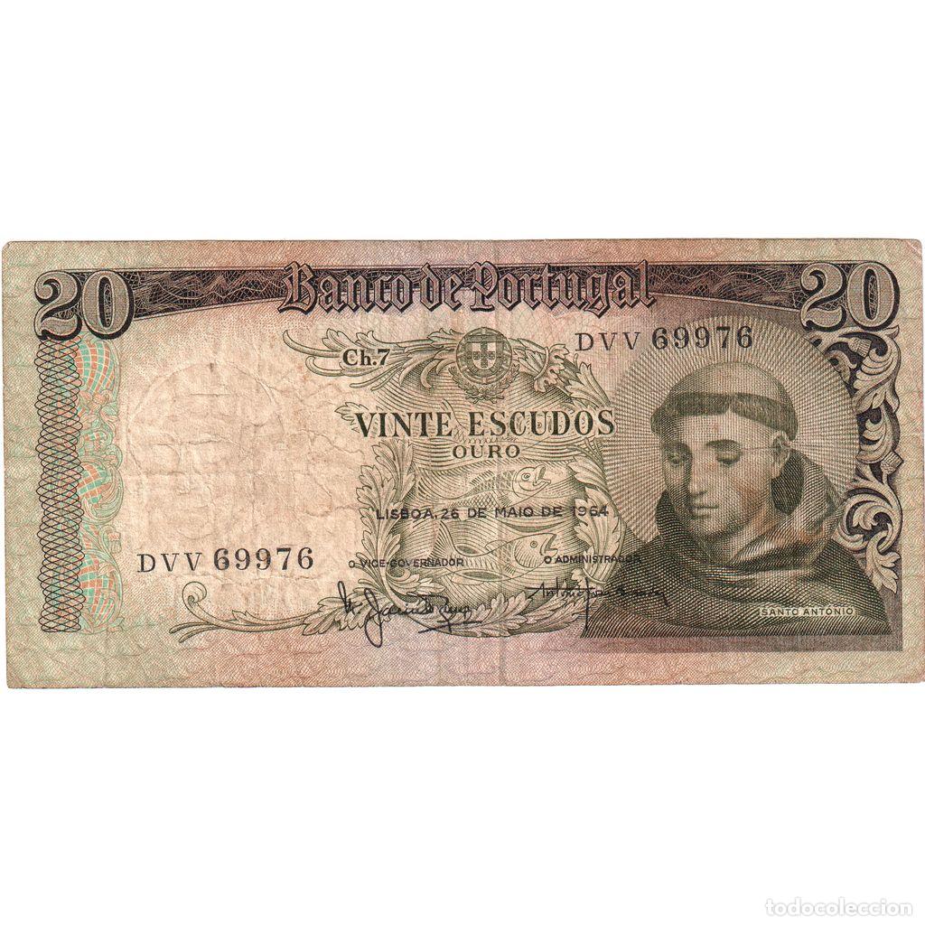 Billetes extranjeros: [#1185321] Portugal, 20 Escudos, 1964-05-26, BC