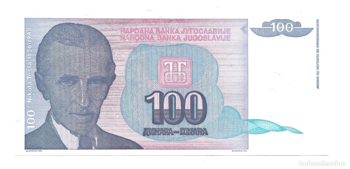 Billetes extranjeros: Billete 100 Dinara 1994 Yugoslavia UNC