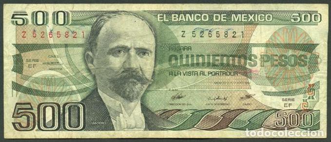 Billetes extranjeros: MEXICO. 500 pesos 7.8.1984.