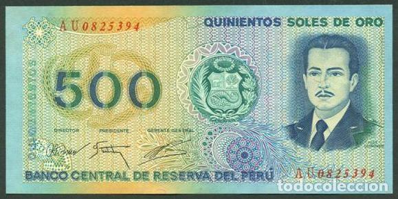 Billetes extranjeros: PERU. 500 soles 1976. Impresora - IPS-Roma. Pick 115. Jose Qui&ntilde;ones.