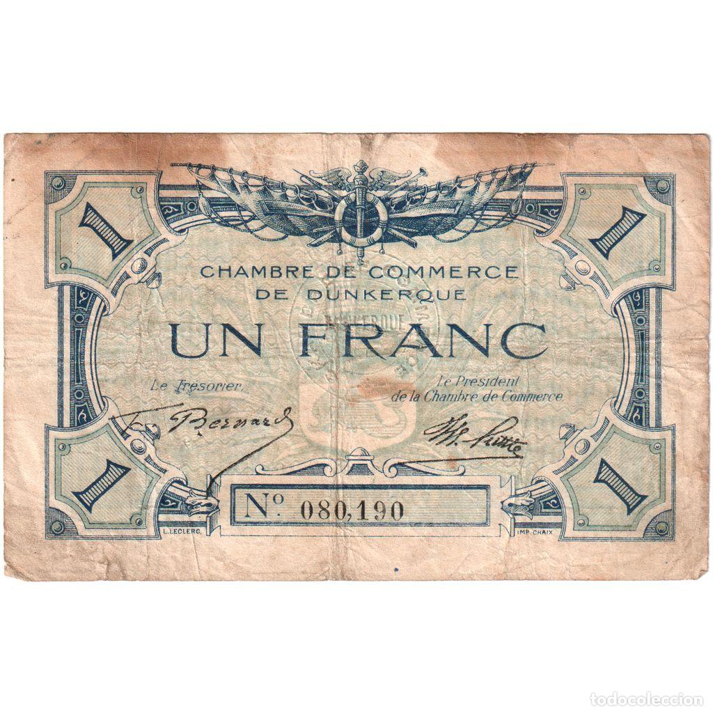Billetes extranjeros: [#1185338] Francia, Dunkerque, 1 Franc, RC+, Pirot:54-5