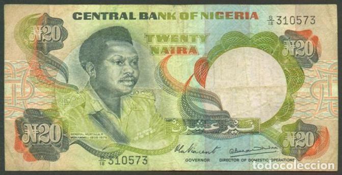 Billetes extranjeros: NIGERIA. 20 naira (1977-84). Firma 4. Pick 18 c.