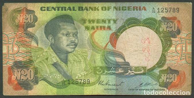 Billetes extranjeros: NIGERIA. 20 naira (1977-84). Firma 3. Pick 18 b.