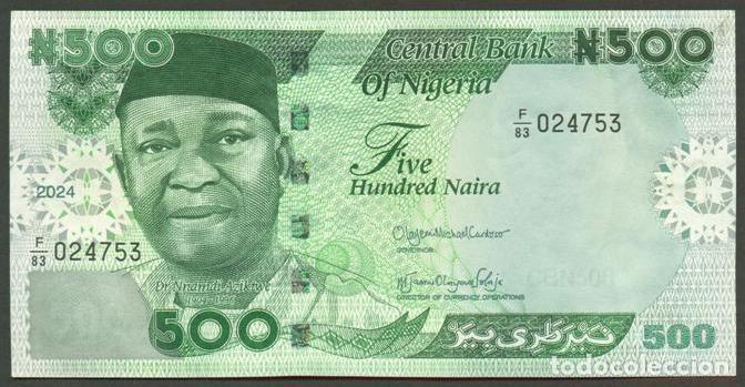 Billetes extranjeros: NIGERIA. 500 naira 2025.