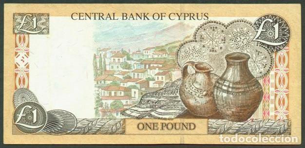 Billetes extranjeros: CHIPRE. 1 pound (libra) 1.2. 2001. Pick 60 c. - Foto 2