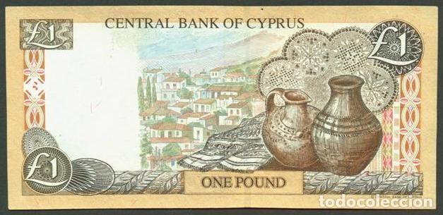 Billetes extranjeros: CHIPRE. 1 pound (libra) 1.2. 2001. Pick 60 c. - Foto 2