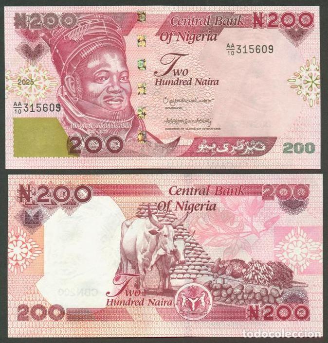 Billetes extranjeros: NIGERIA. 200 naira 2025.