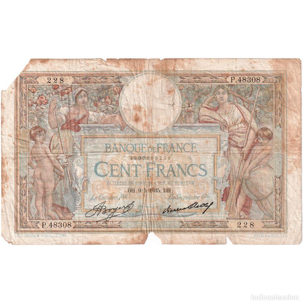 Billetes extranjeros: [#1185363] Francia, 100 Francs, Luc Olivier Merson, 1935-05-09, P.48308, RC+