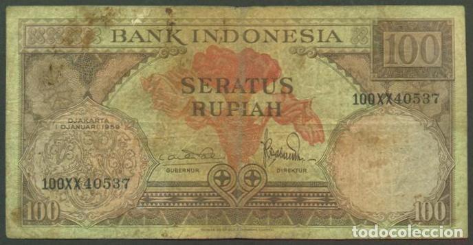 Billetes extranjeros: INDONESIA. 100 rupiah 1.1.1959. Pick 69. Serie XX. &iquest;Reposicion?