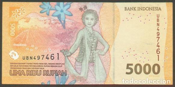 Billetes extranjeros: INDONESIA. 5000 rupiah 2022.