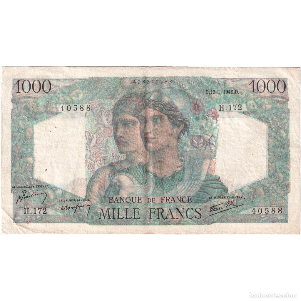Billetes extranjeros: [#1185360] Francia, 1000 Francs, Minerve et Hercule, 1946-01-17, H.172, BC