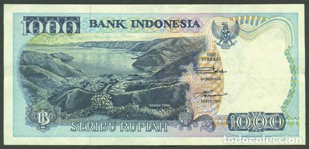 Billetes extranjeros: INDONESIA. 1000 rupiah 1992/1993