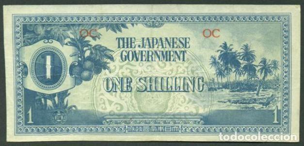 Billetes extranjeros: OCEANIA (PAPUA, SOLOMON, GILBERT, ETC). OCUPACION JAPONESA II G.M. 1 SHILLING (1942). PICK 2.