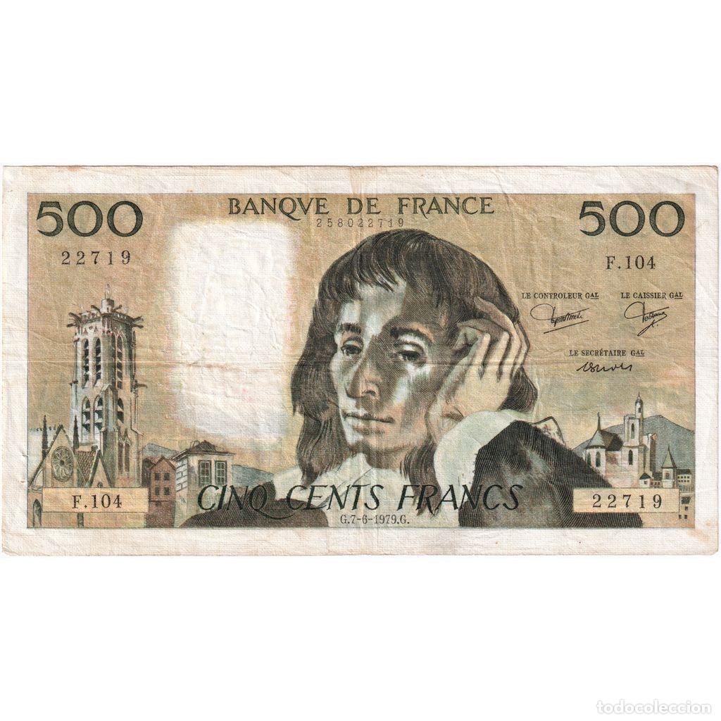 Billetes extranjeros: [#1185377] Francia, 500 Francs, Pascal, 1979-06-07, F.104, BC+