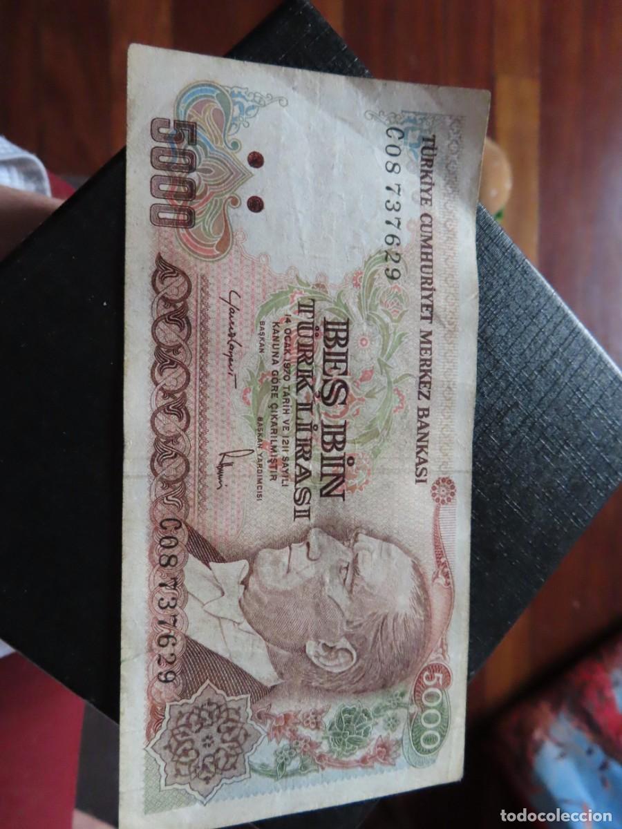 Billetes extranjeros: billetes TURQUIA 5000 liras/70 2060