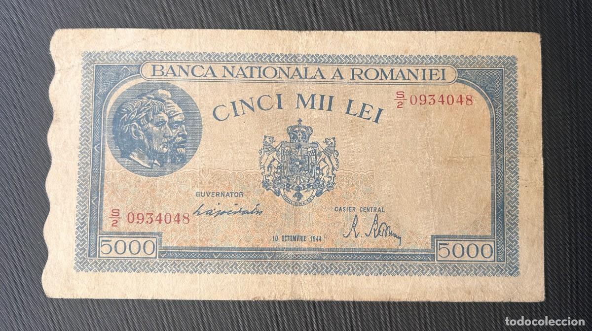Billetes extranjeros: 5000 LEI 10.10.1944 RUMANIA. P# 56A