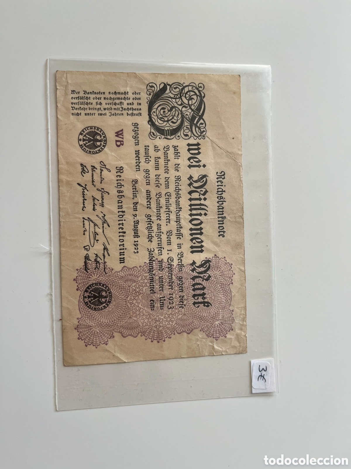 Billetes extranjeros: Billete Aleman de 2&deg;Calidad