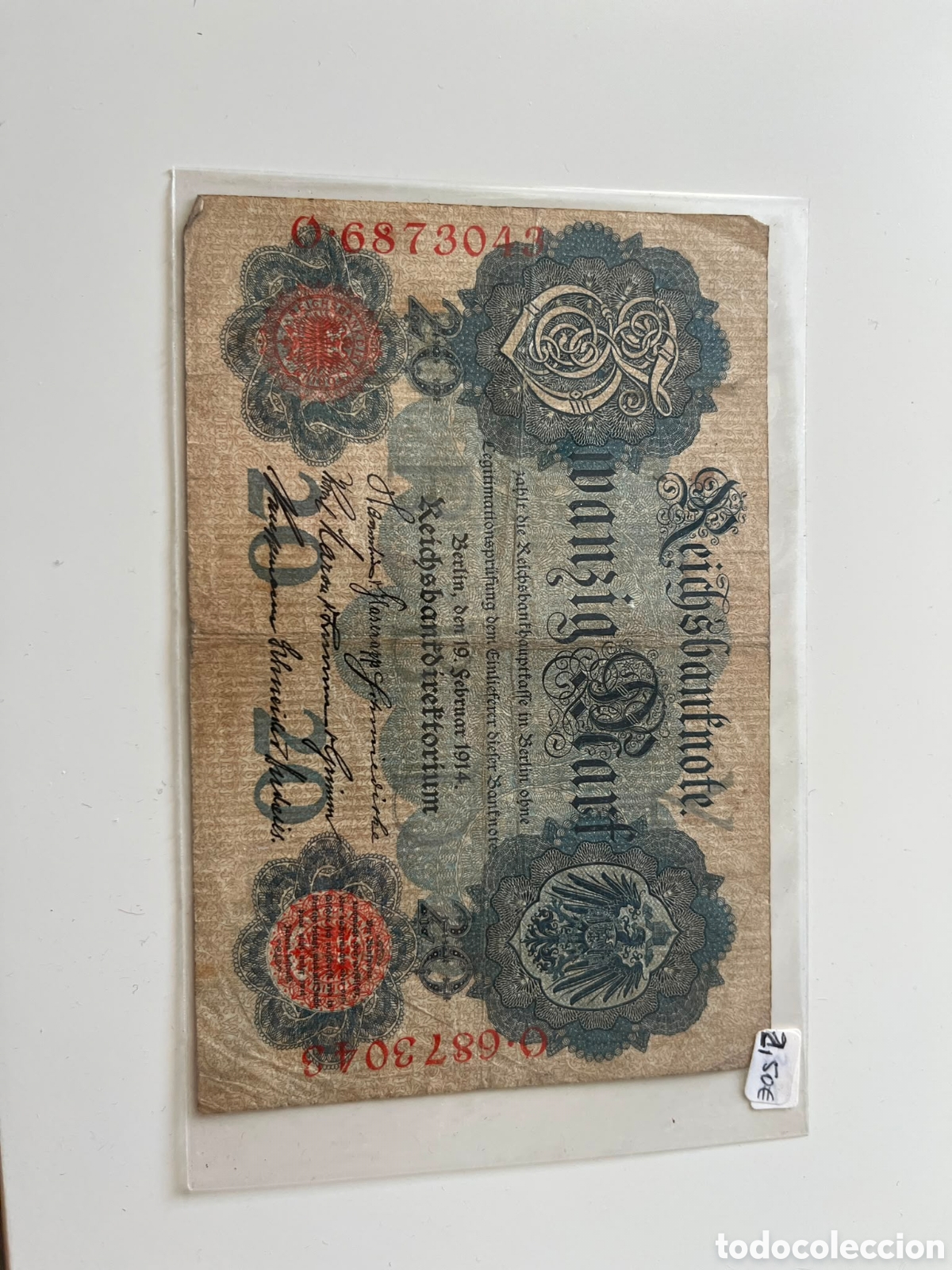 Billetes extranjeros: Billete Aleman de 2&deg;Calidad
