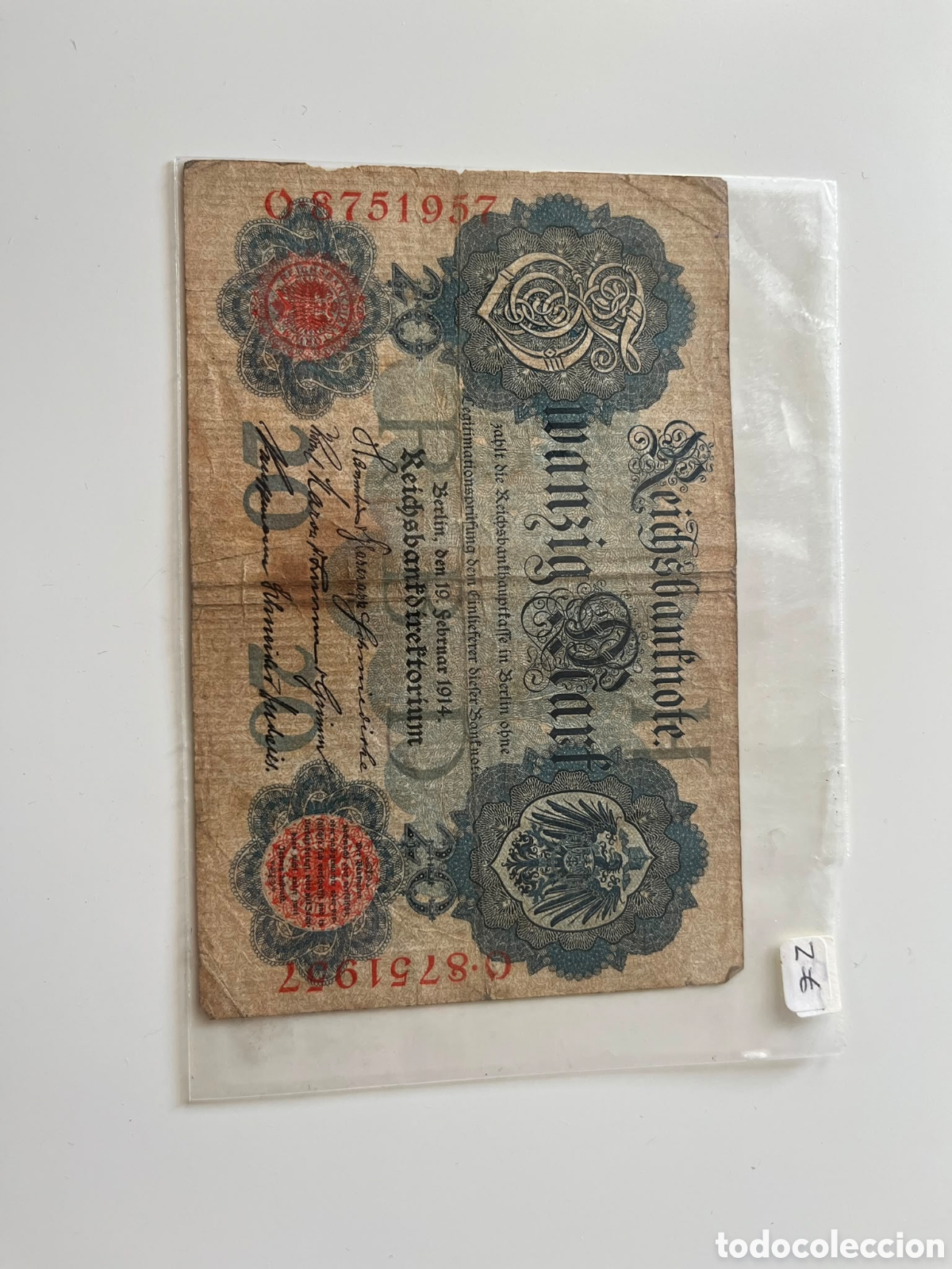 Billetes extranjeros: Billete Aleman de 3&deg;calidad