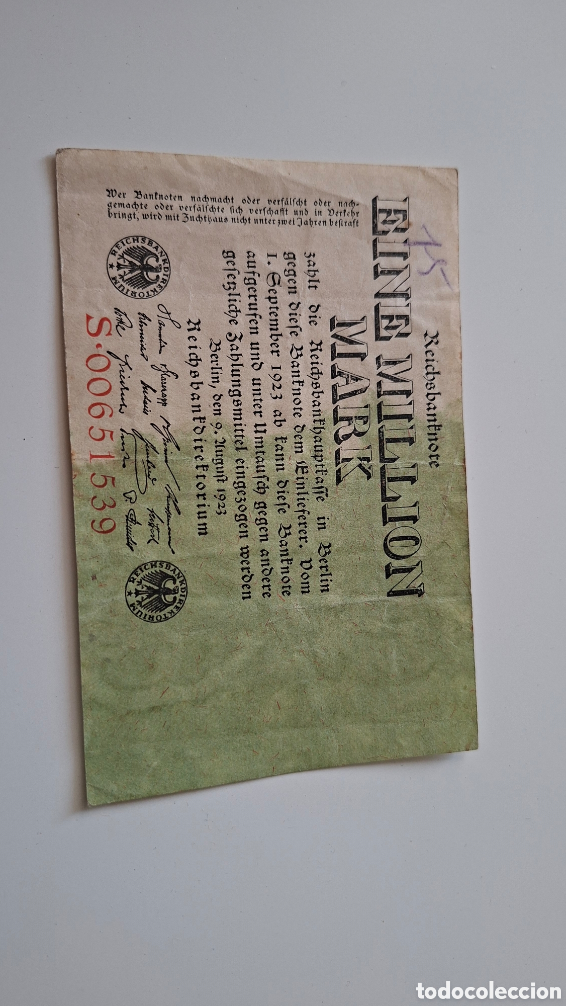 Billetes extranjeros: Billete Aleman 3&deg; Calidad