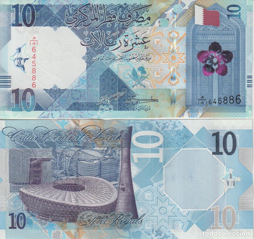 Billetes extranjeros: Qatar 10 riyals del 2025 Pick W 34 SC/UNC