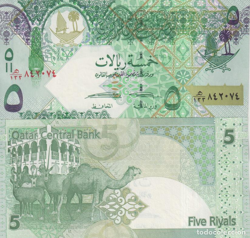 Billetes extranjeros: Qatar 5 riyals Pick 29 SC/UNC