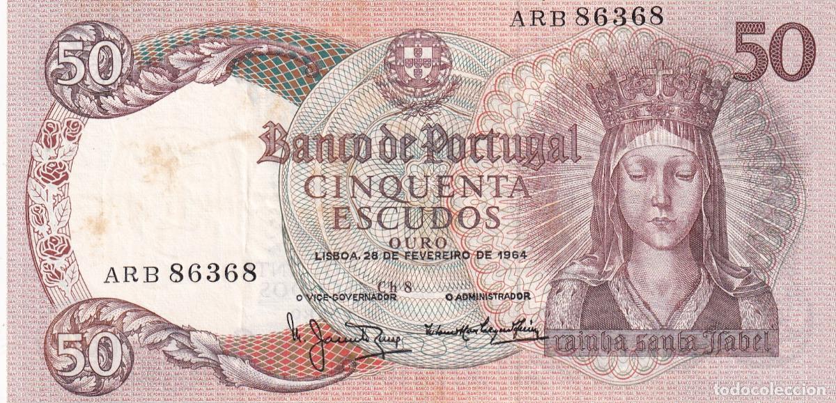 Billetes extranjeros: CRBX2184 BILLETE PORTUGAL 50 ESCUDOS 1964 MBC