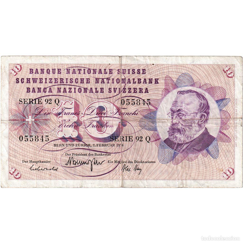 Notas Internacionais: [#1185399] Suiza, 10 Franken, 1974-02-07, BC