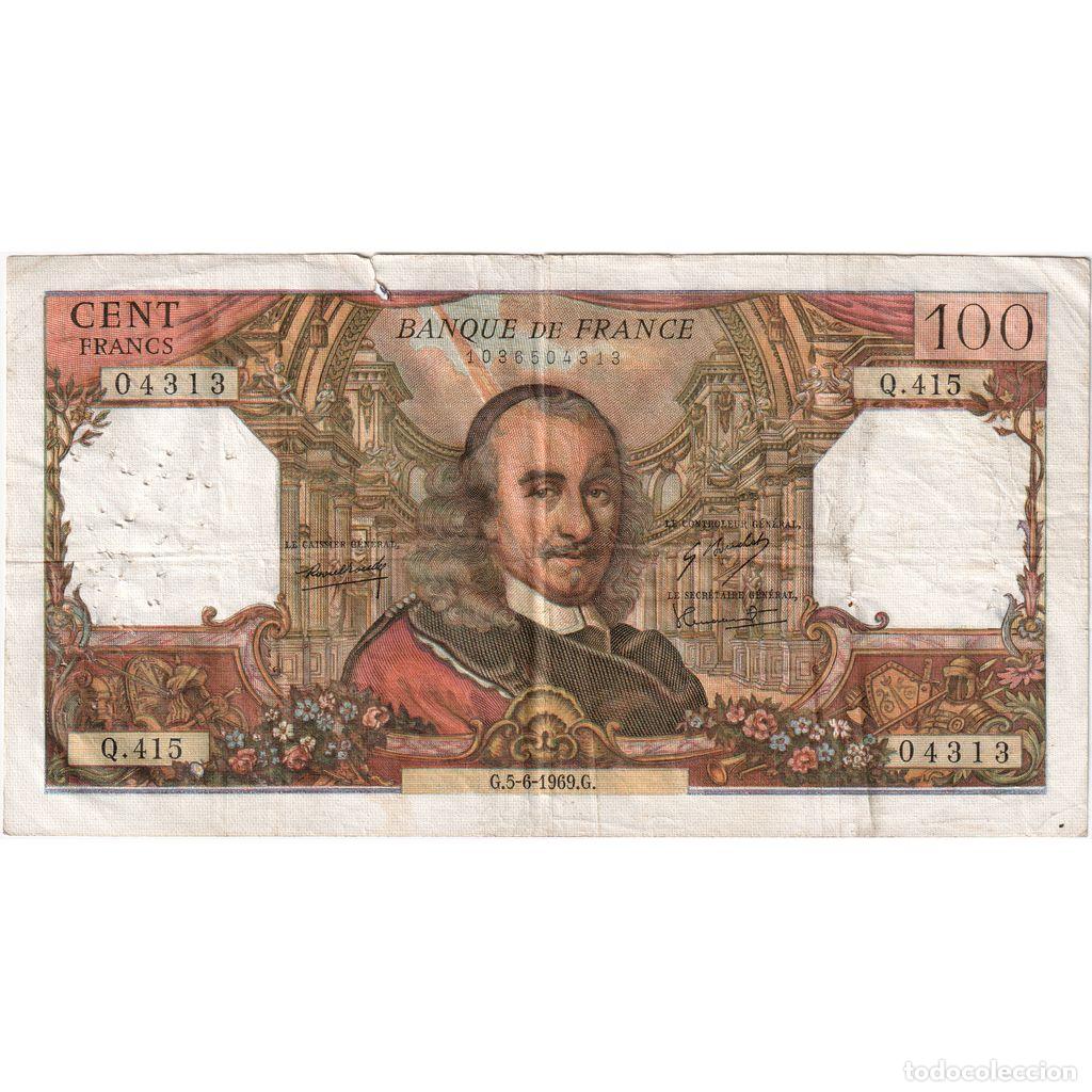 Notas Internacionais: [#1185409] Francia, 100 Francs, Corneille, 1969-06-05, Q.415, RC+