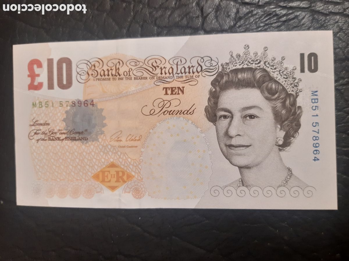 Billetes extranjeros: Billete Inglaterra 10 Libras poco circulado