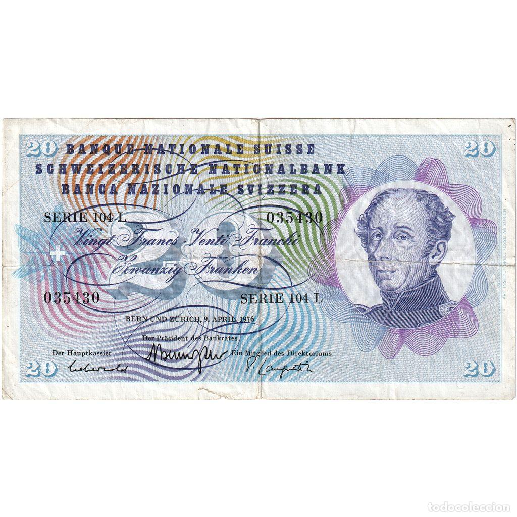 Billetes extranjeros: [#1185400] Suiza, 20 Franken, 1976-04-09, BC