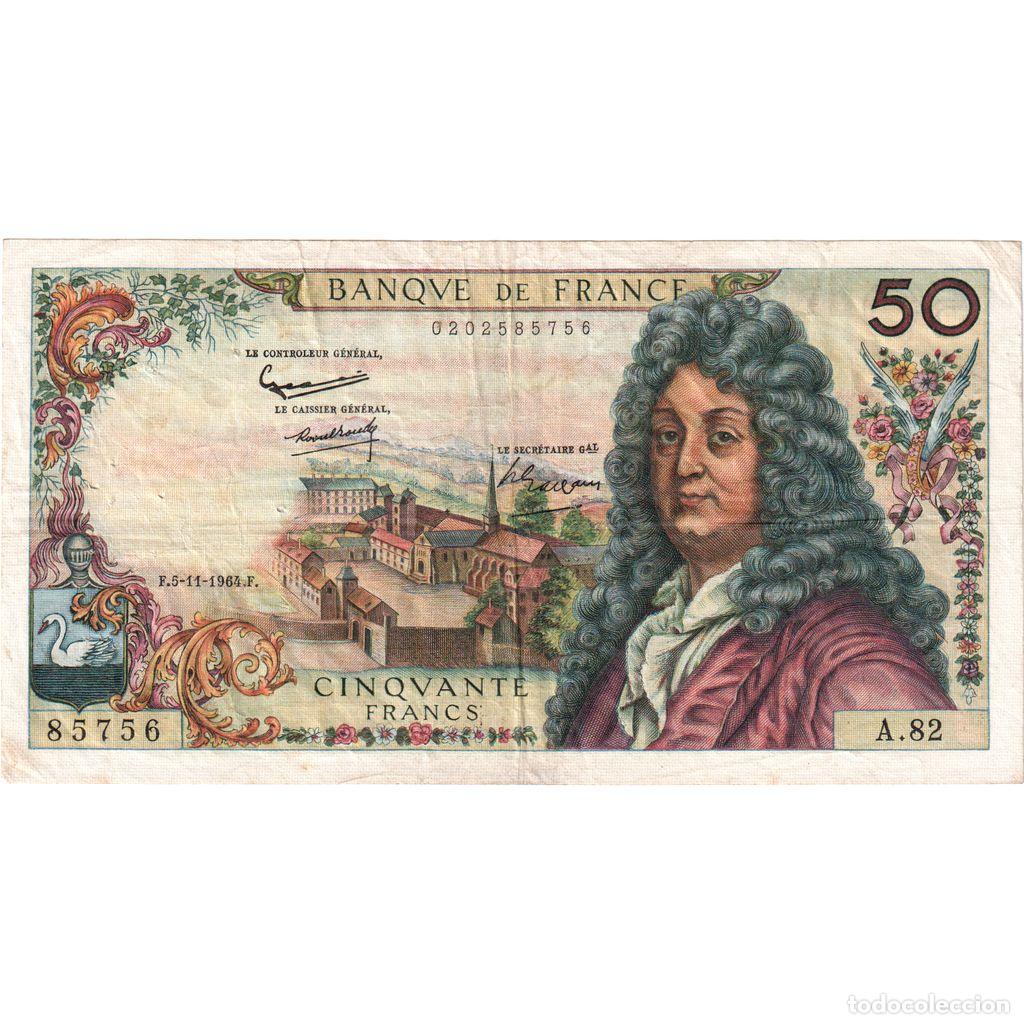 Billetes extranjeros: [#1185407] Francia, 50 Francs, Racine, 1964-11-05, A.82, BC