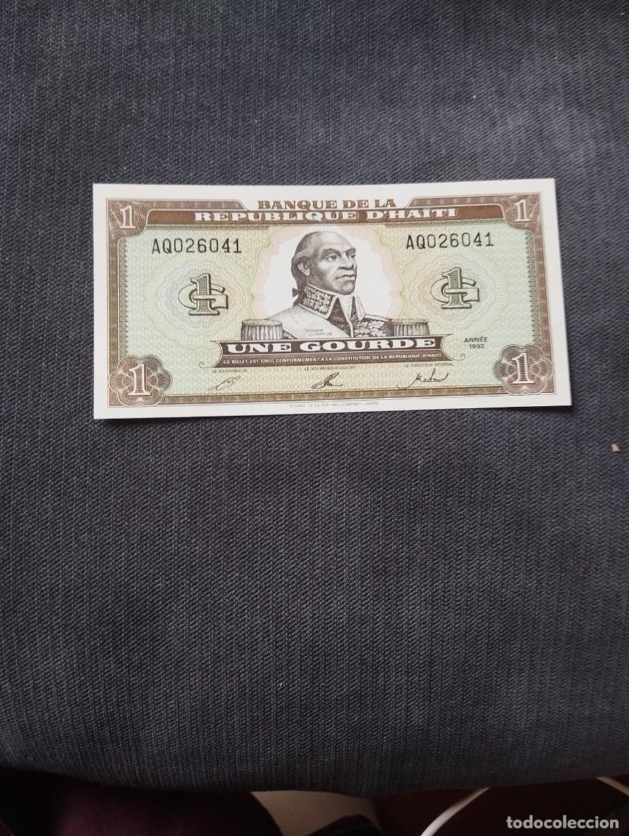Billetes extranjeros: BILLETE DE 1 GOURDE SC DE HAIT&Iacute; A&Ntilde;O 1992 - VER LAS FOTOS MIRAR TODOS MIS LOTES DE BILLETES