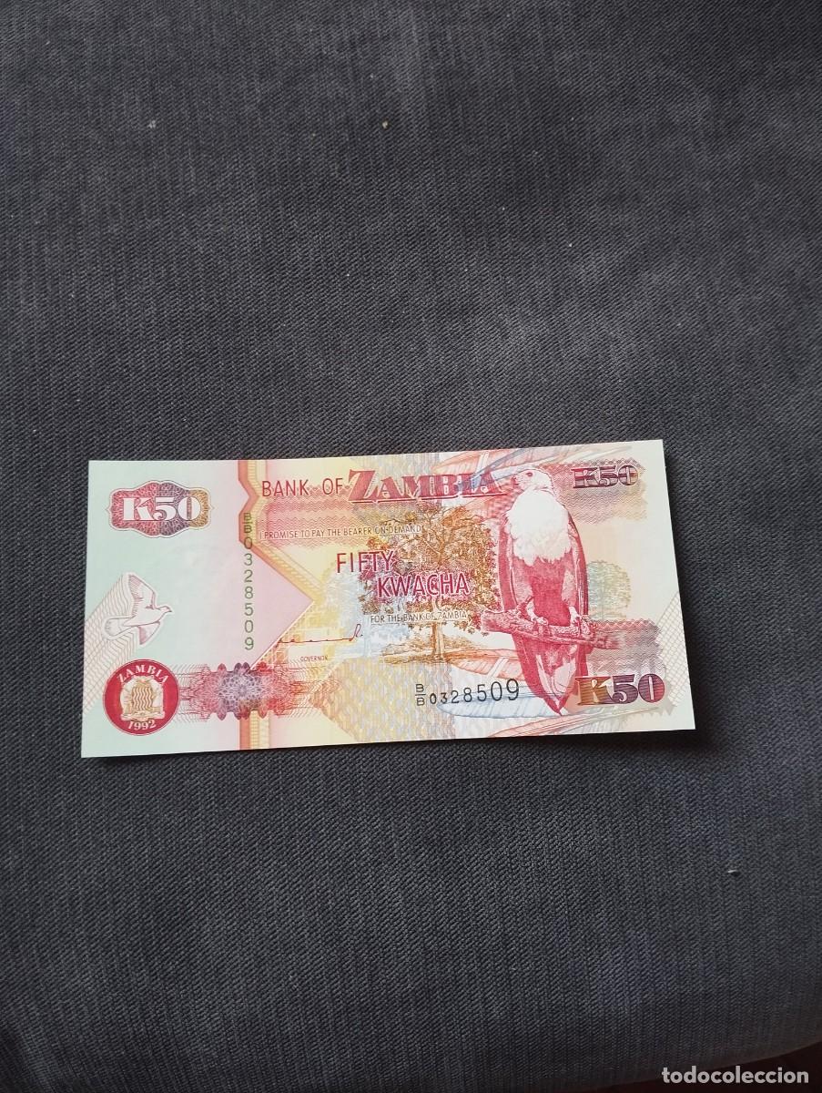 Billetes extranjeros: BILLETE DE 50 KWACHAS SC DE ZAMBIA - VER LAS FOTOS MIRAR TODOS MIS LOTES DE BILLETES
