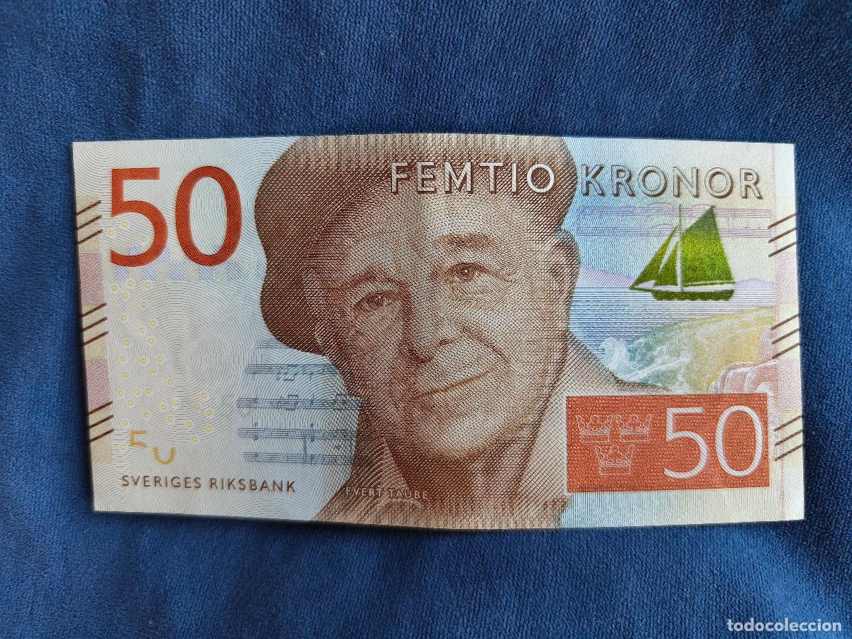 Billetes extranjeros: Suecia billete 50 Coronas Evert Taube 2015 Calidad MBC