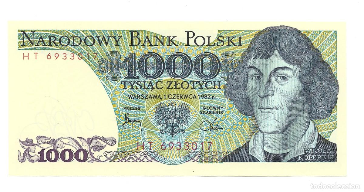 Billetes extranjeros: Billete 1000 Zlotych Polonia 1982 UNC