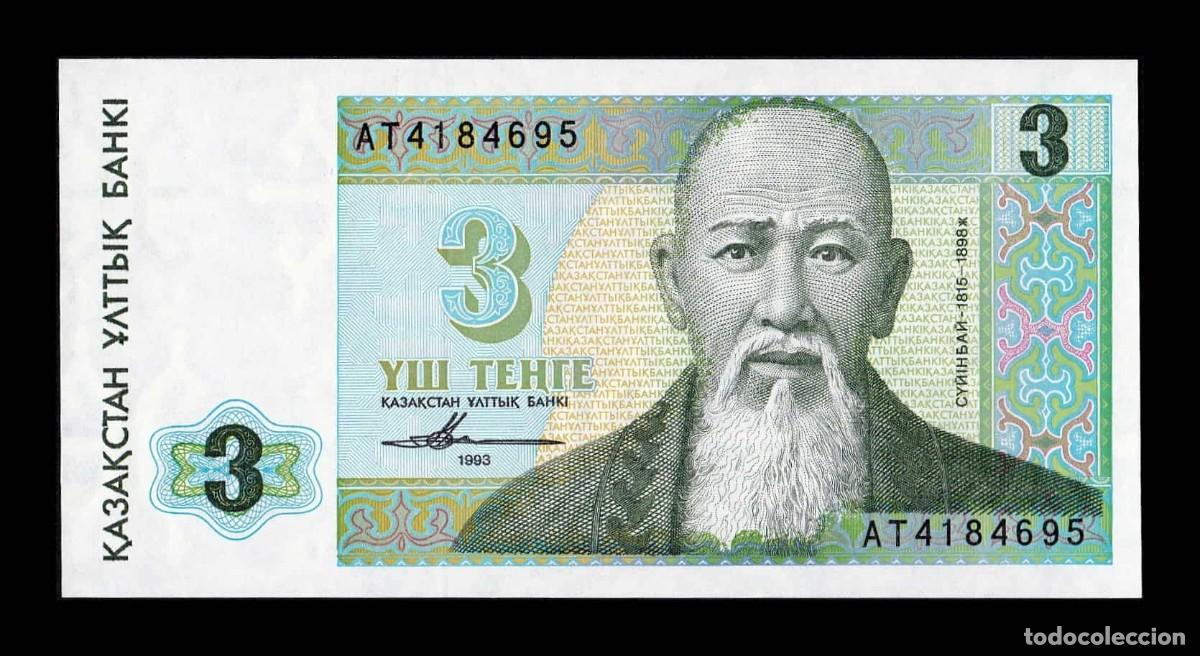 Billetes extranjeros: Kazajist&aacute;n 3 Tenge Suyinbay 1993 Pick 8 Sc Unc
