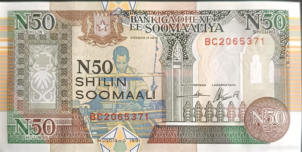 Billetes extranjeros: B22 - Somalia 50 Shillings 1991 Pr2 SC Plancha