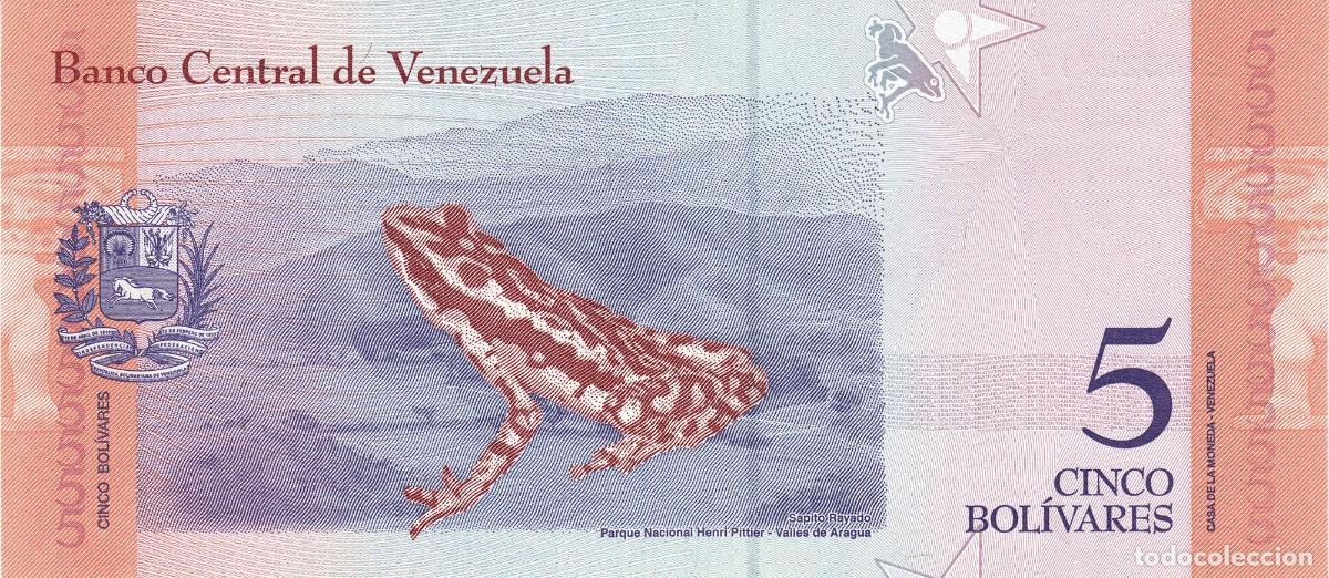 Billetes extranjeros: B12 - Venezuela 5 Bolivares 2018 15-ene P102 SC Plancha
