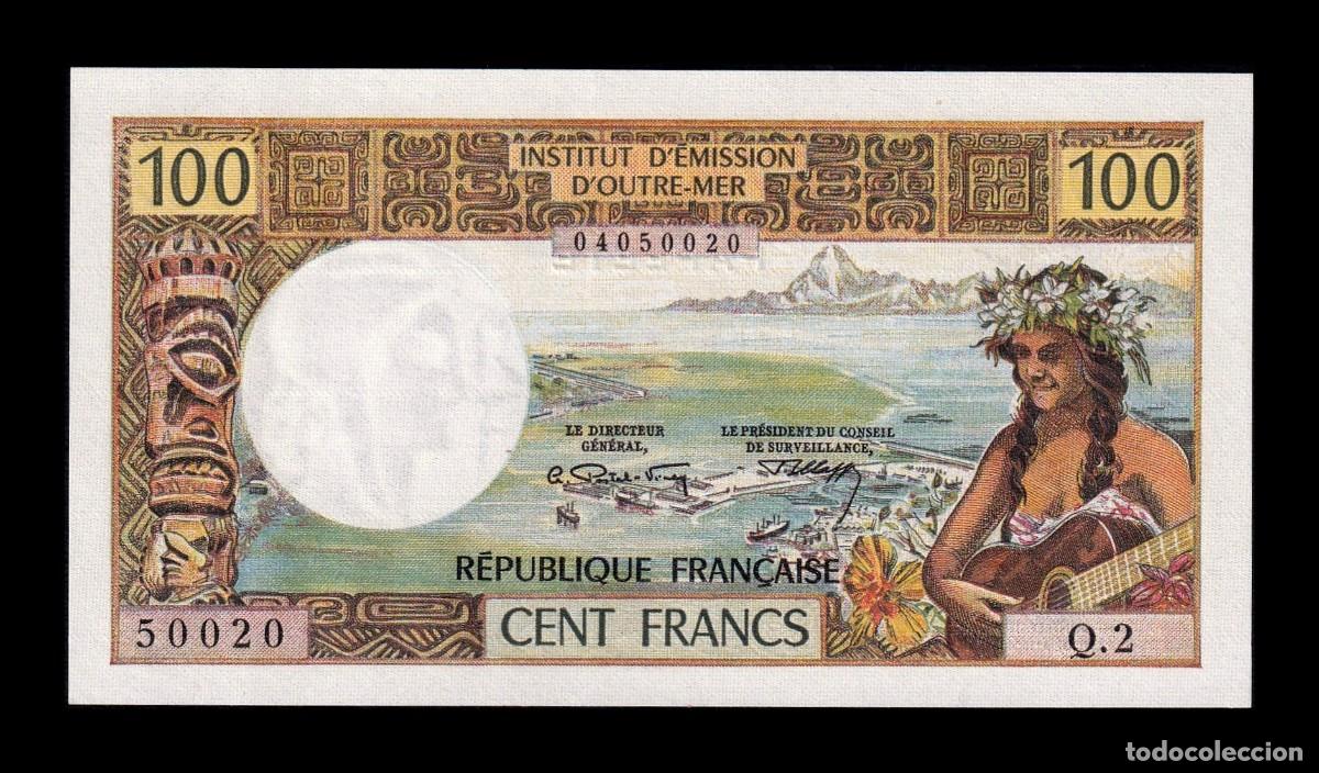 Billetes extranjeros: Tahit&iacute; 100 Francos Papeete 1973 Pick 24b Sc Unc
