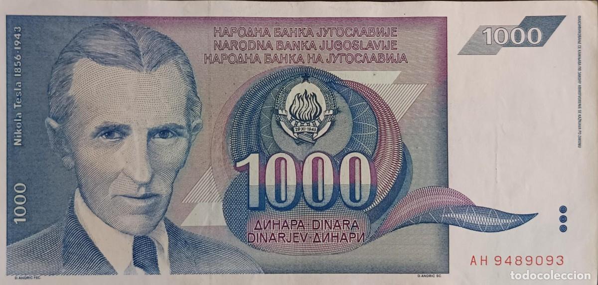 Billetes extranjeros: B143 - Yugoslavia 1.000 Dinara 1991 P110 MBC