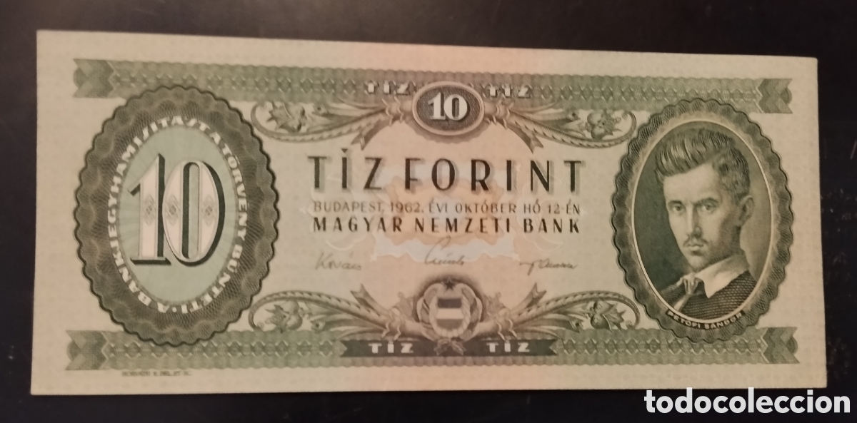 Billetes extranjeros: HUNGR&Iacute;A: 10 FORINT 1962.SC/UNC.PK# 168